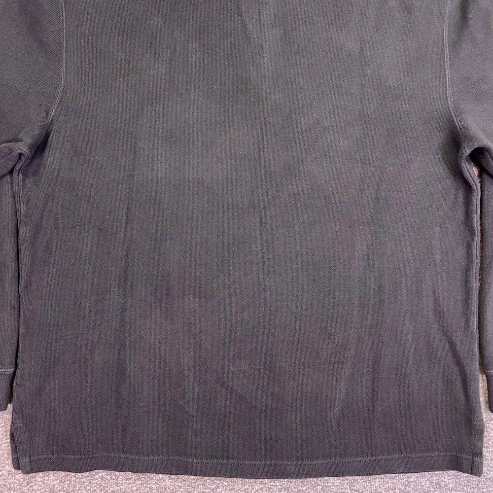Polo Ralph Lauren Quarter Zip Pullover Mens L Black Cotton Casual Mock Neck Pony